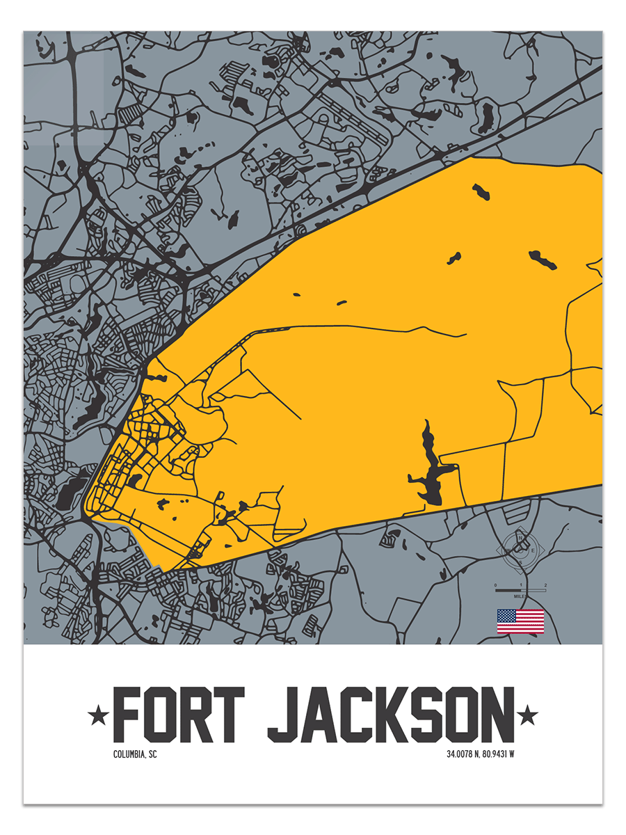 Fort Jackson, Columbia, South Carolina Map