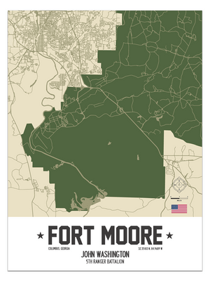 Fort Moore, Columbus, Georgia Map