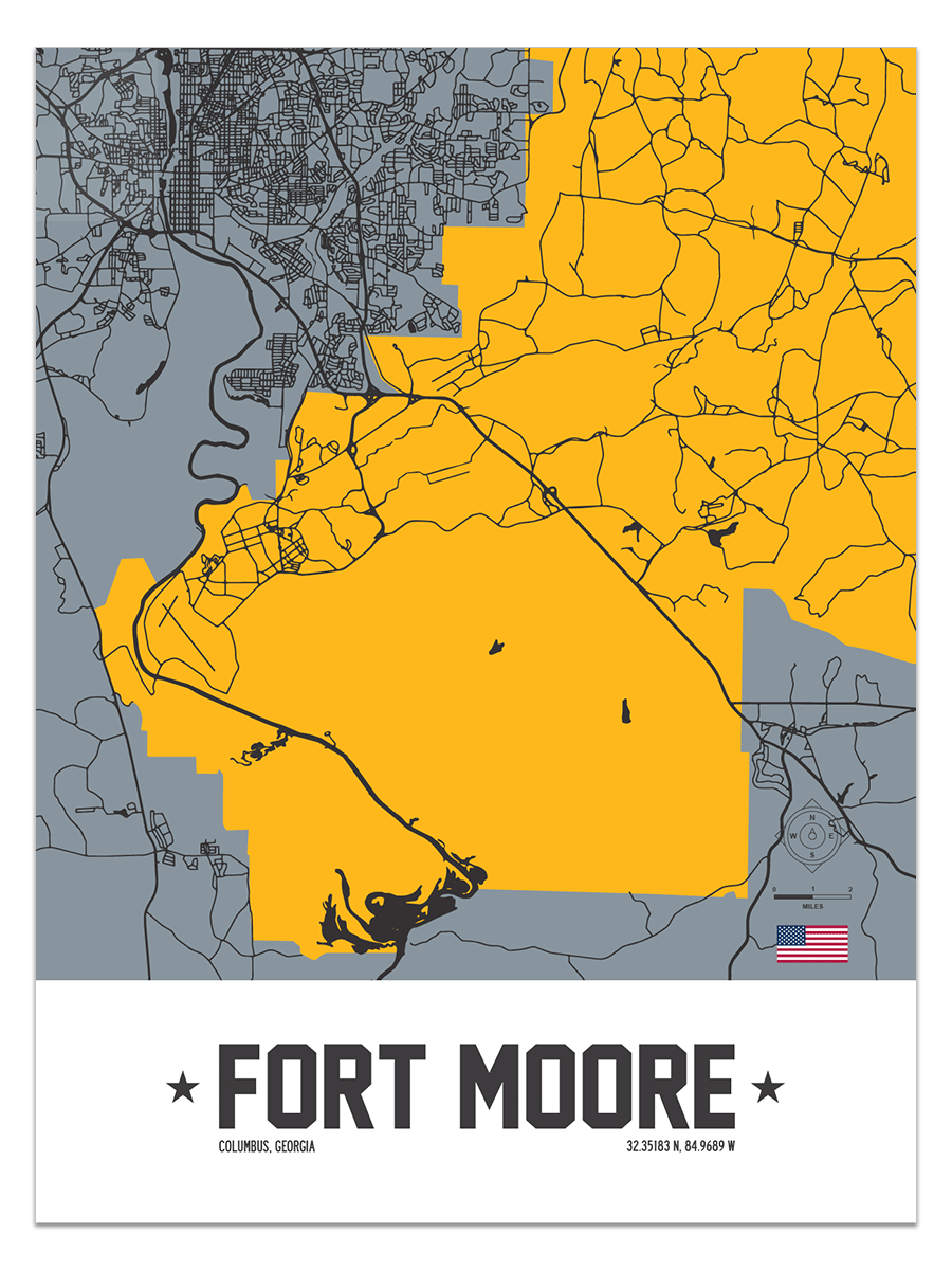 Fort Moore, Columbus, Georgia Map