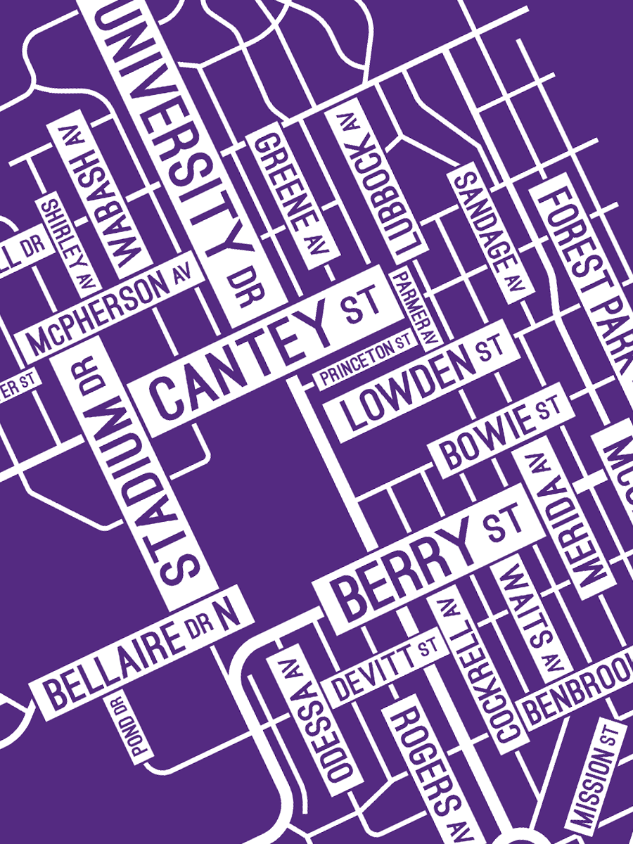 Fort Worth, Texas Street Map