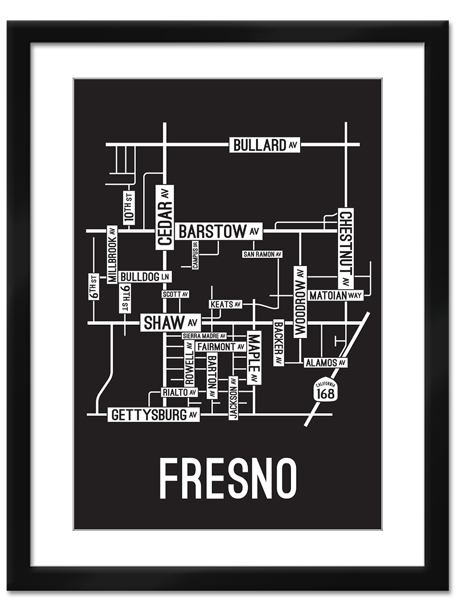 Fresno, California Street Map