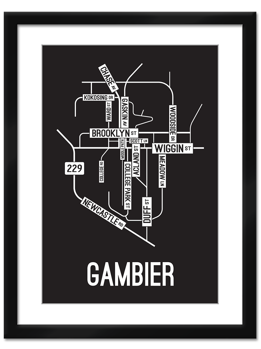 Gambier, Ohio Street Map