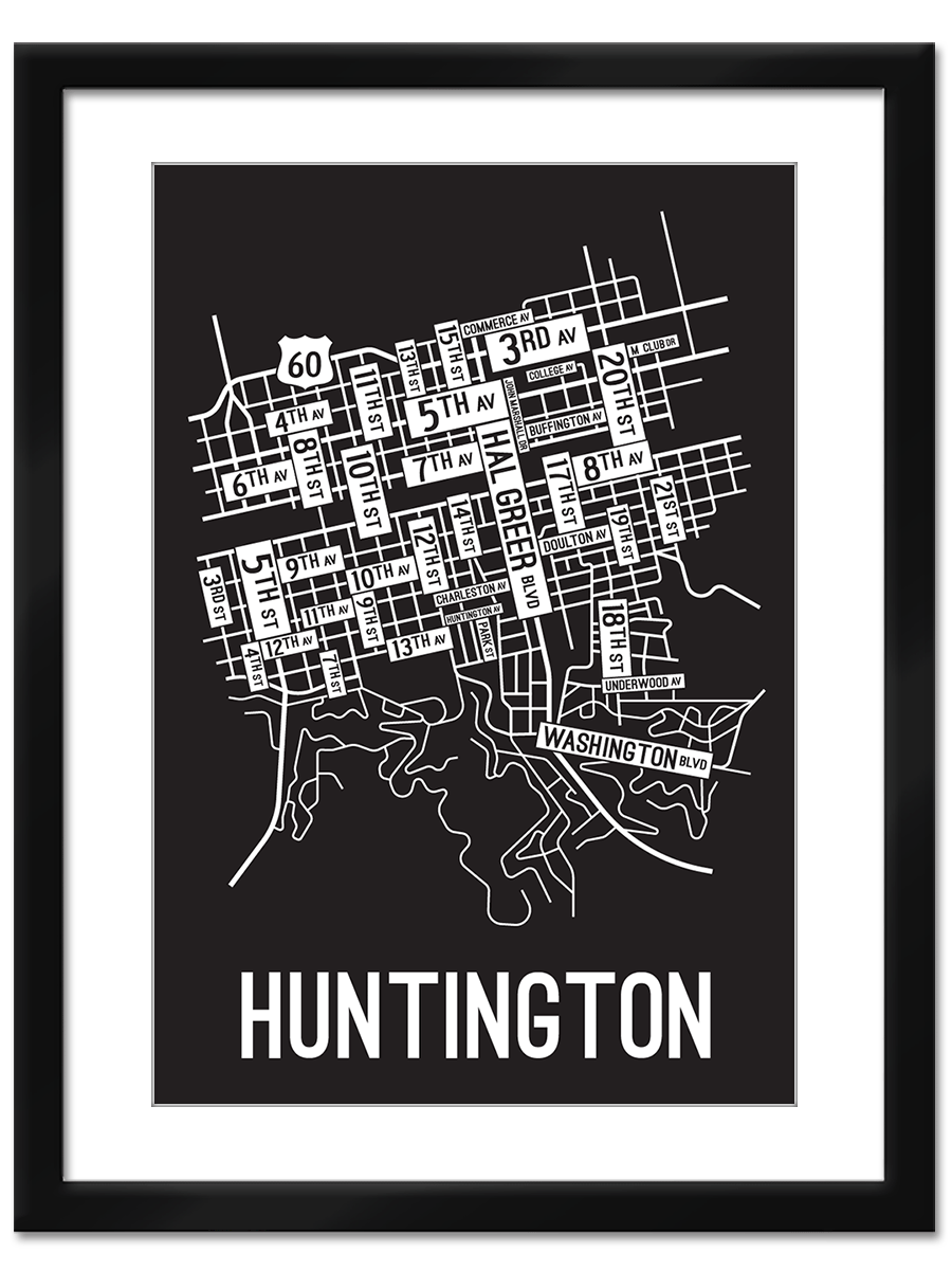 Huntington, West Virginia Street Map