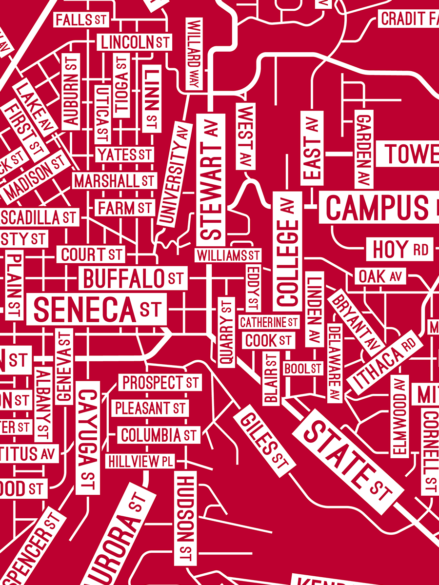 Ithaca, New York Street Map