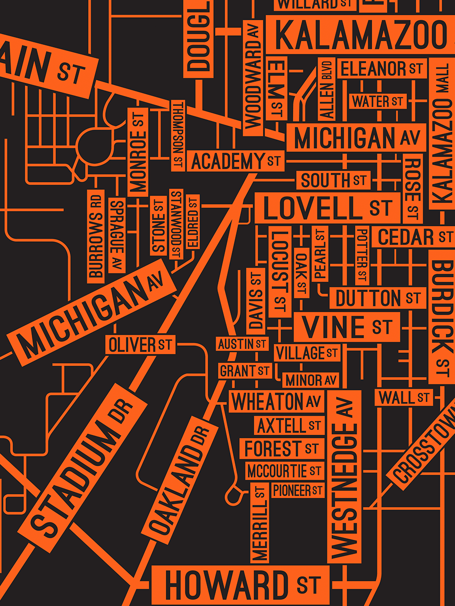 Kalamazoo, Michigan Street Map