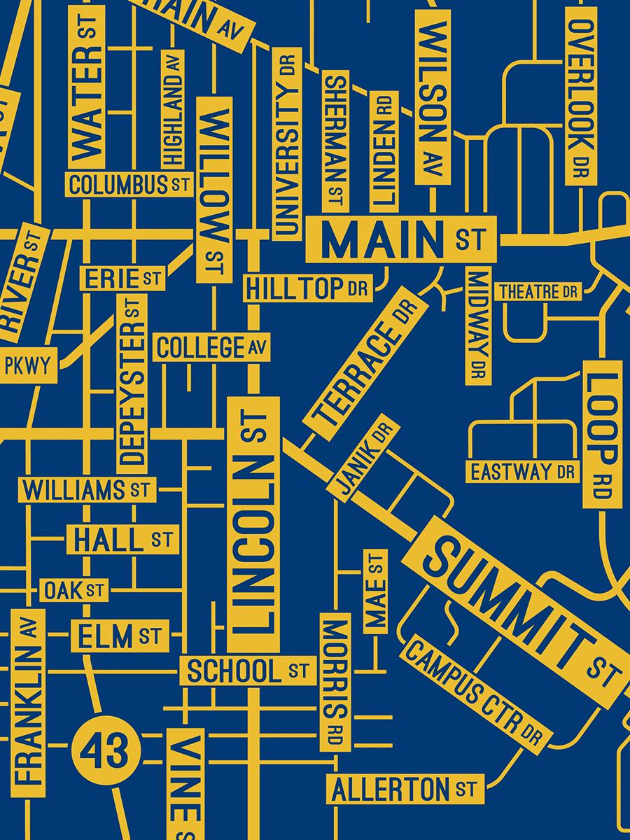 Kent, Ohio Street Map