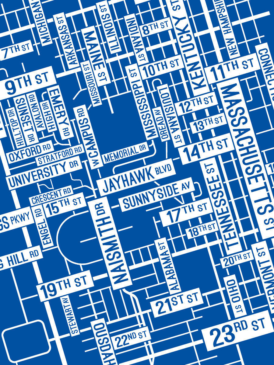 Lawrence, Kansas Street Map