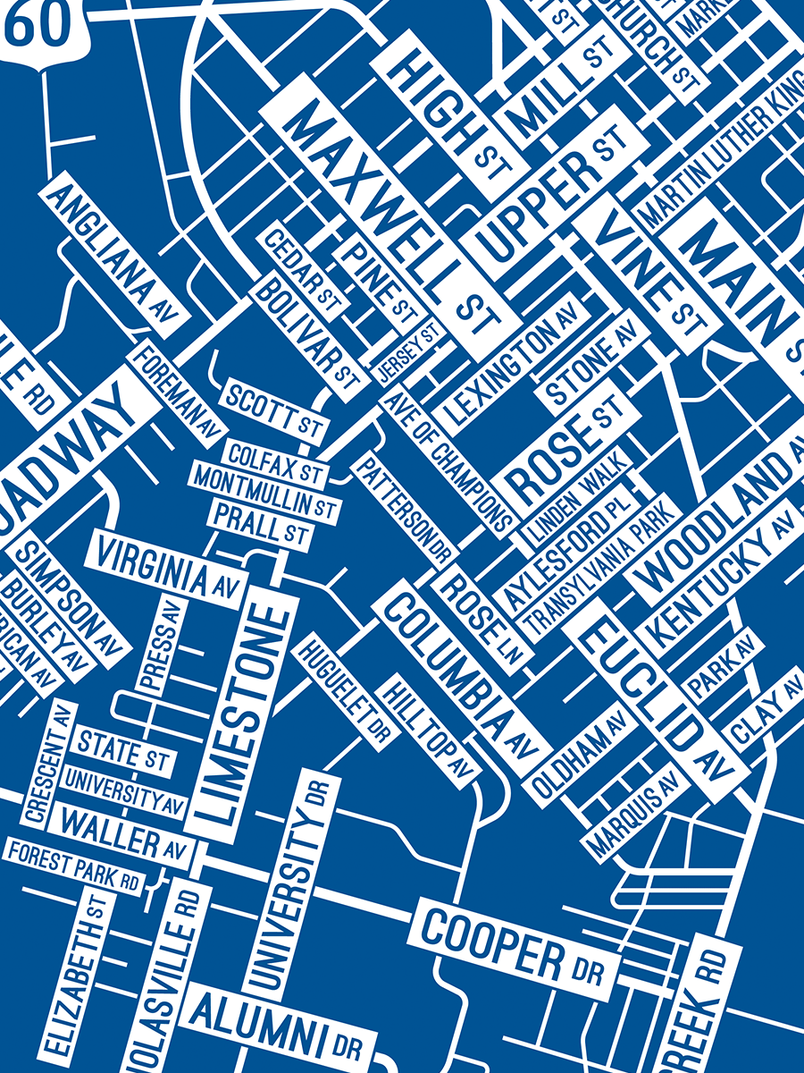 Lexington, Kentucky Street Map