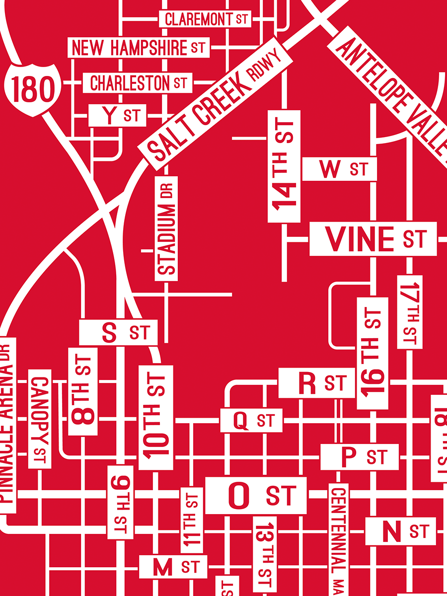 Lincoln, Nebraska Street Map