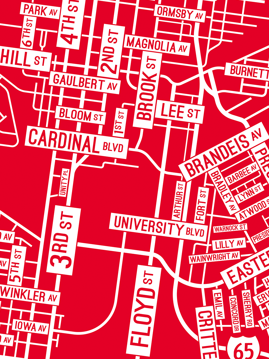 Louisville, Kentucky Street Map