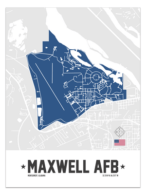 Maxwell Air Force Base, Montgomery, Alabama Map