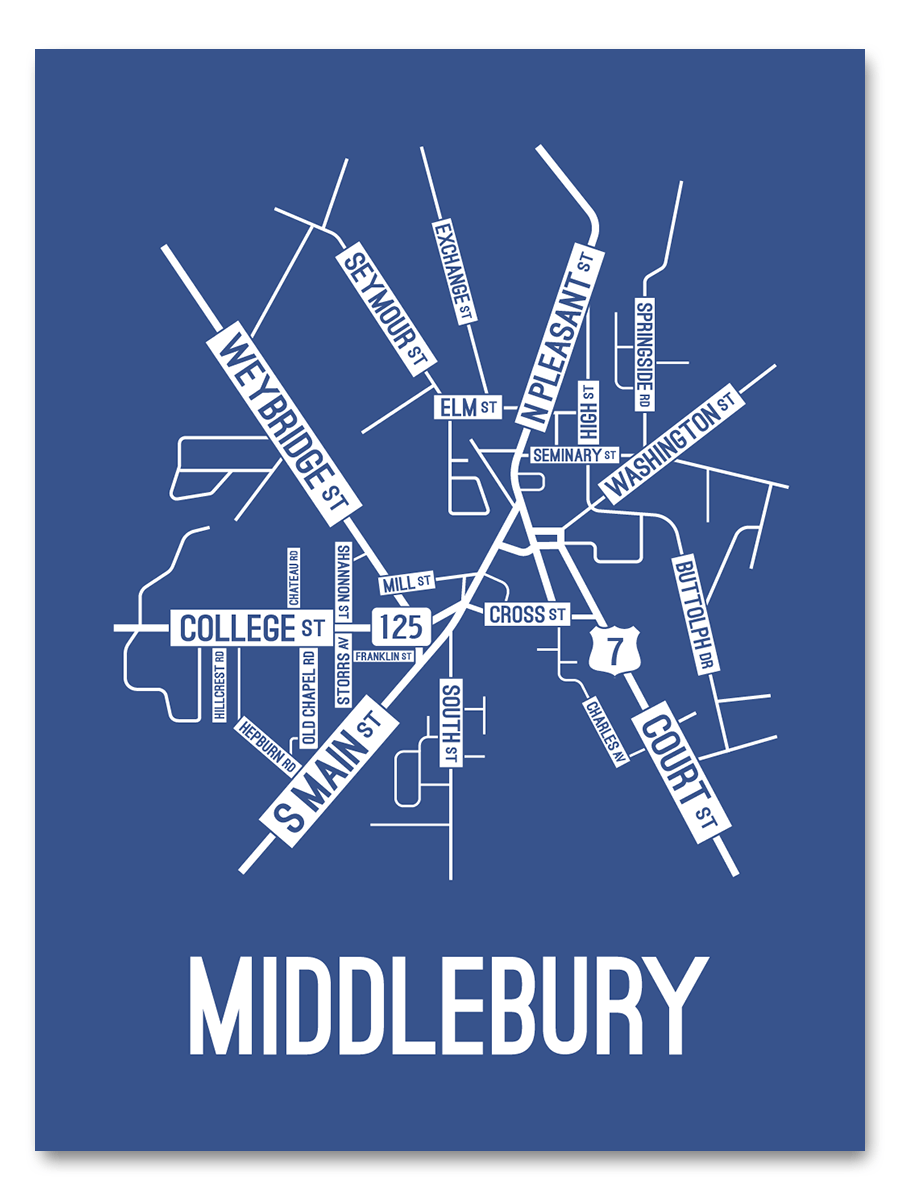 Middlebury, Vermont Street Map