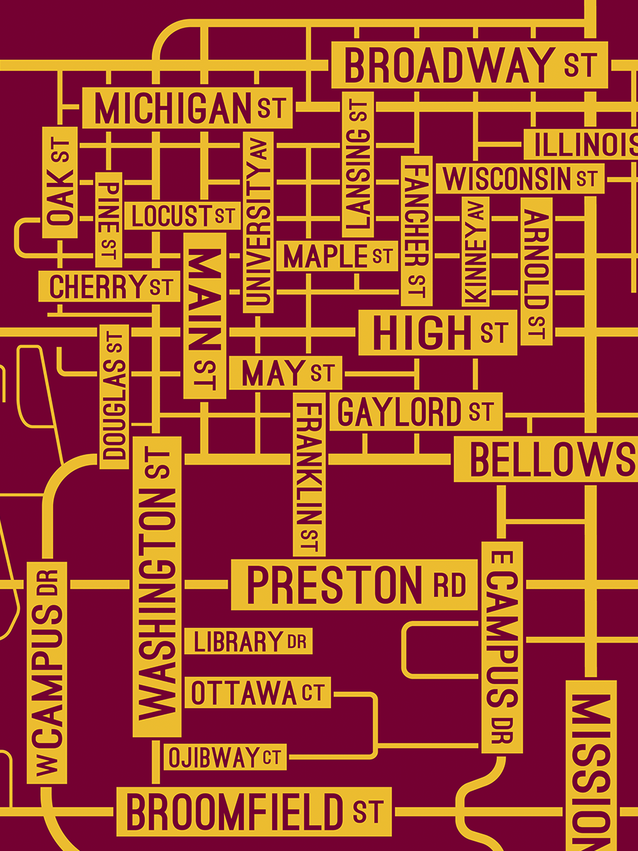 Mount Pleasant, Michigan Street Map