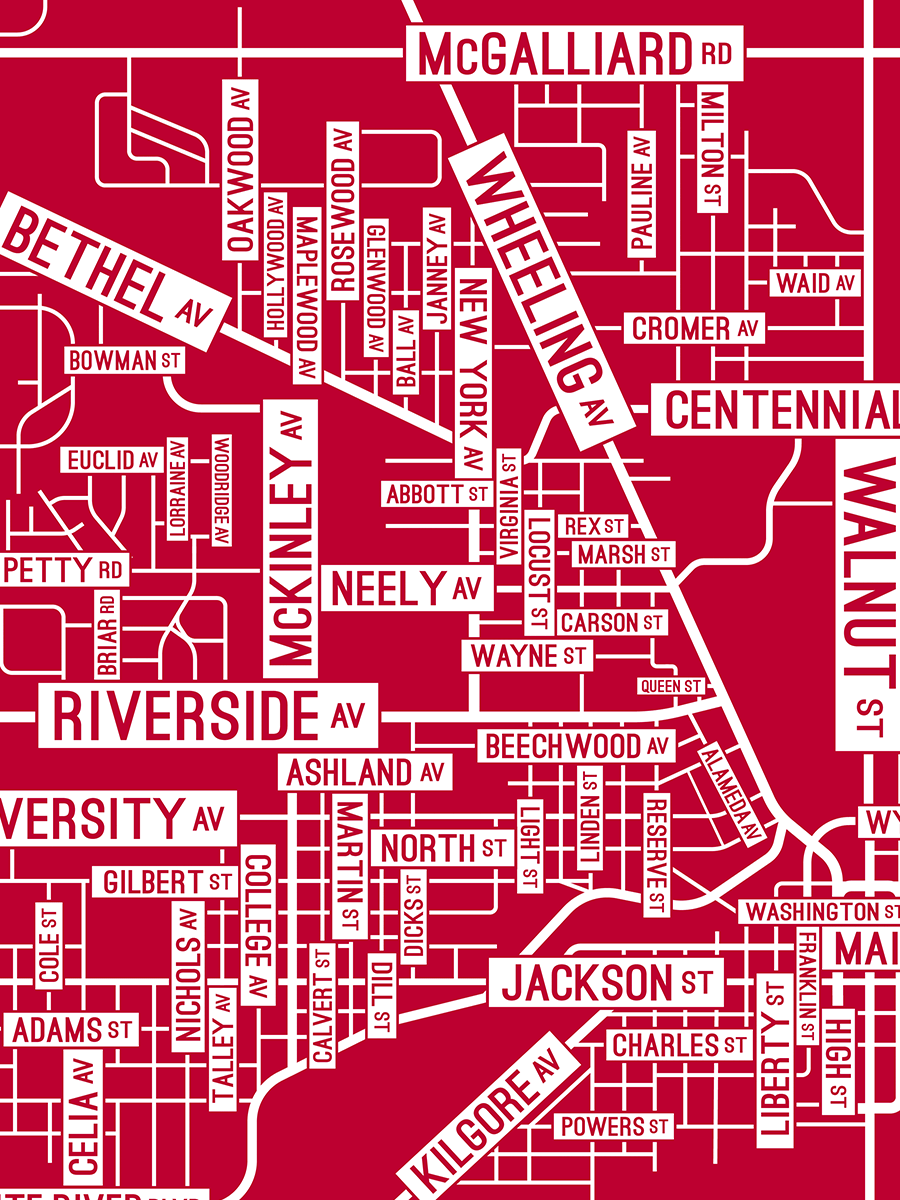 Muncie, Indiana Street Map