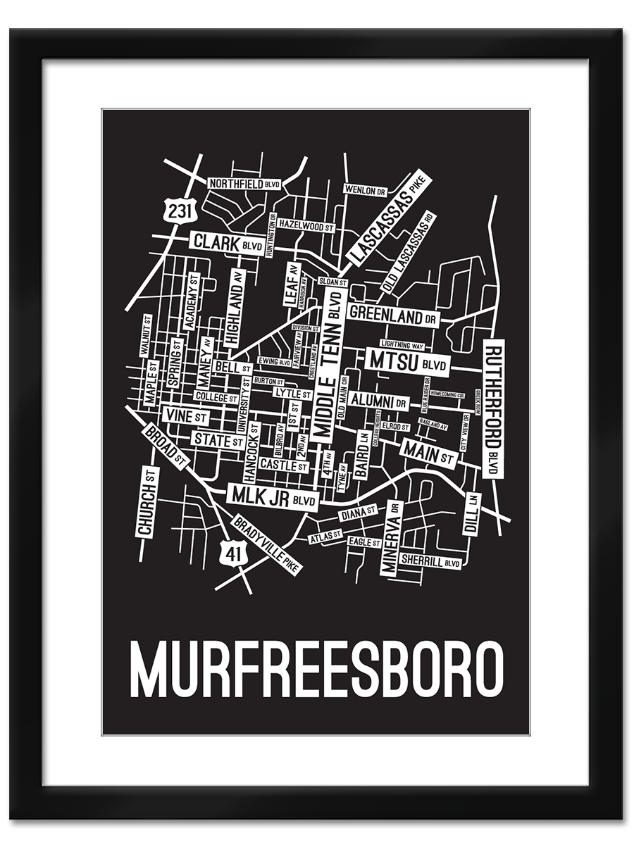 Murfreesboro, Tennessee Street Map