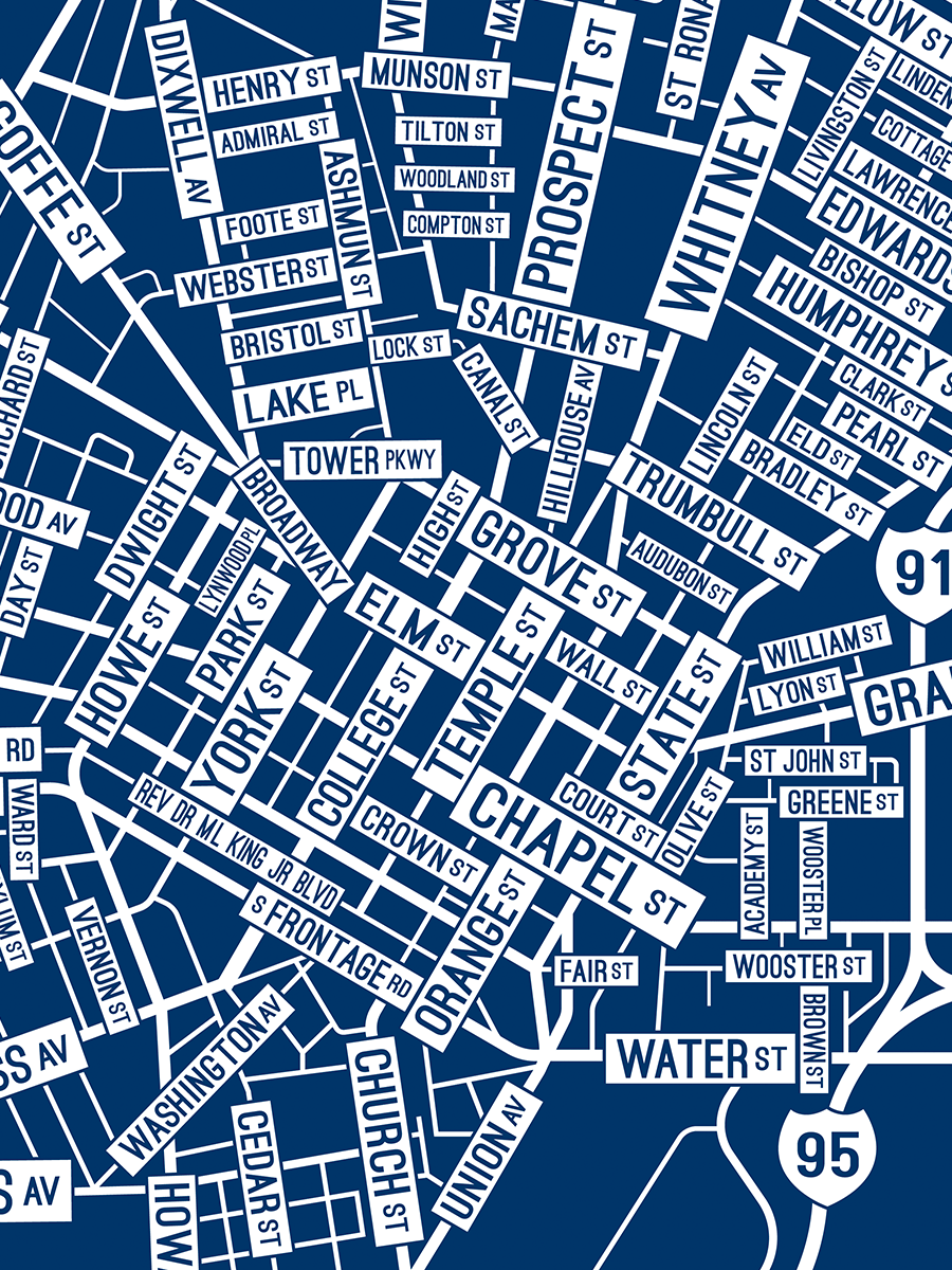 New Haven, Connecticut Street Map