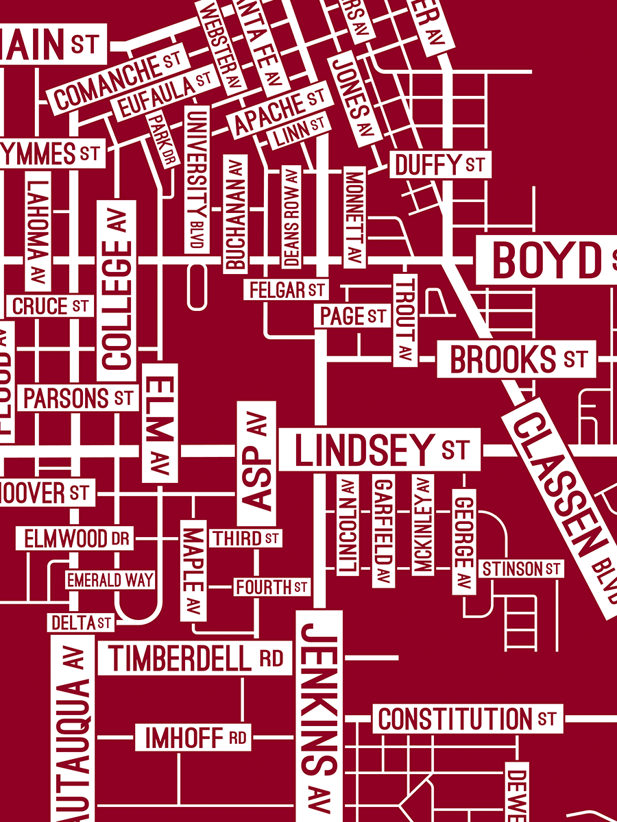 Norman, Oklahoma Street Map