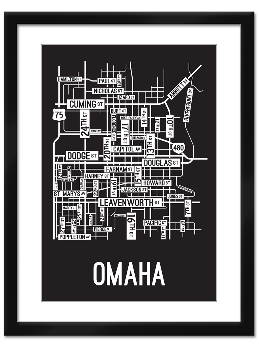 Omaha, Nebraska Street Map