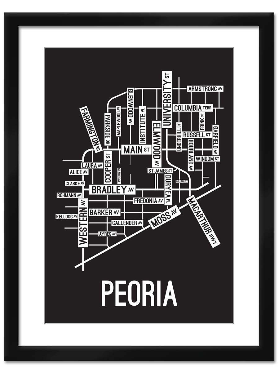 Peoria, Illinois Street Map