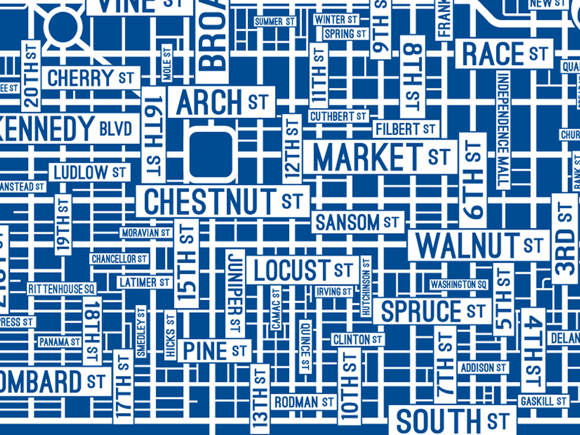 Center City, Philadelphia Street Map