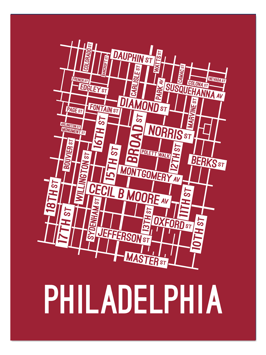 Philadelphia, Pennsylvania Street Map