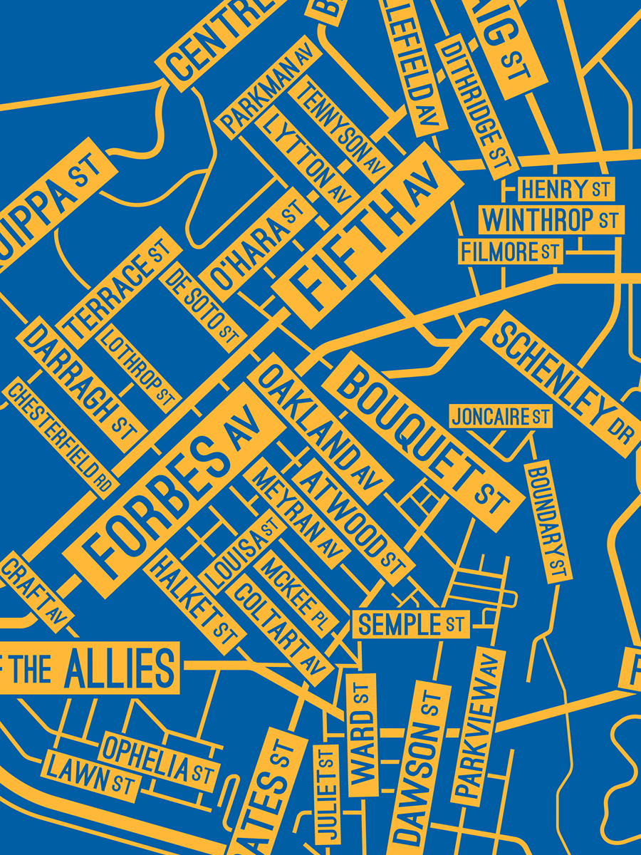 Oakland, Pittsburgh Street Map