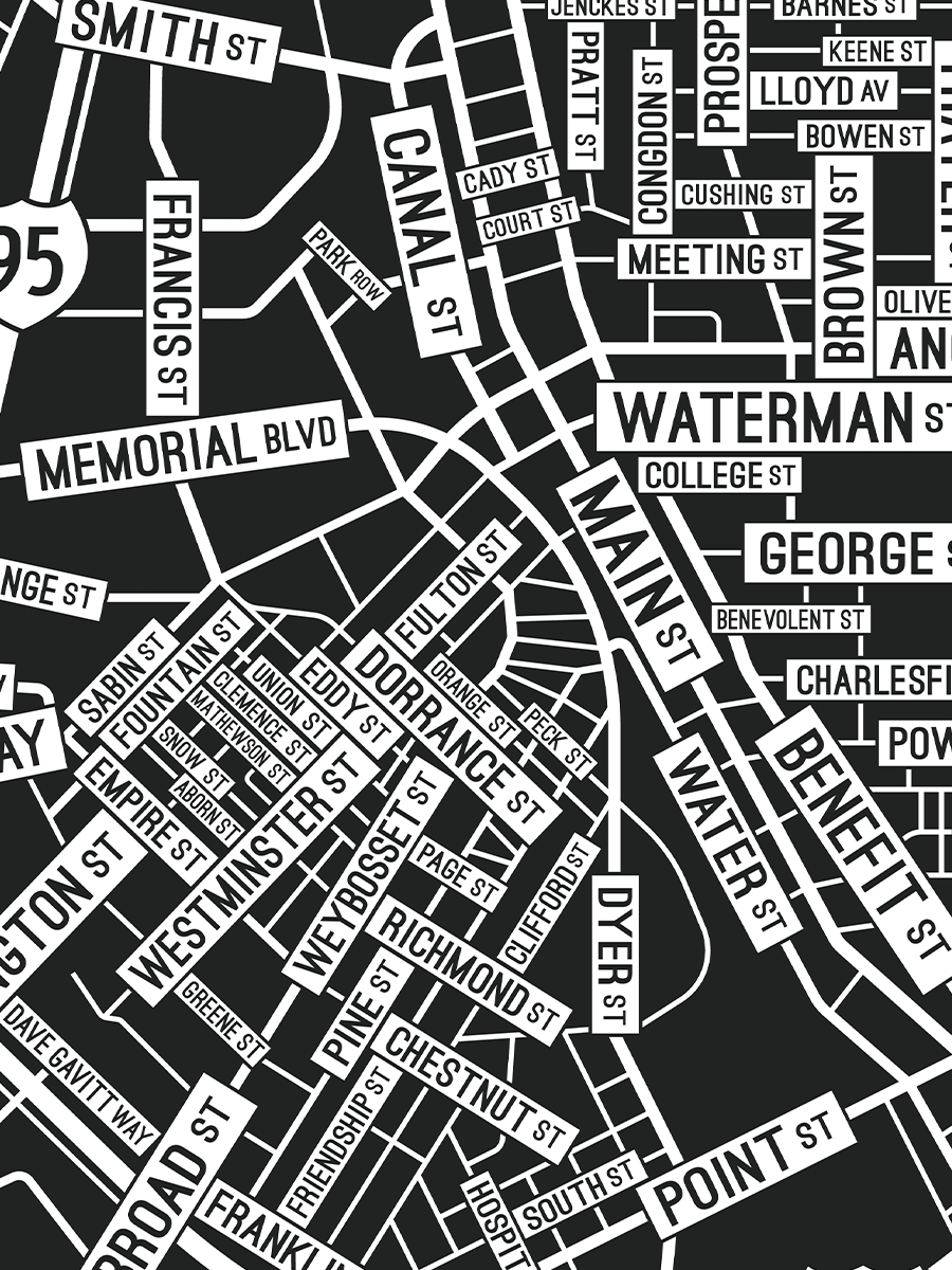 Providence, Rhode Island Street Map