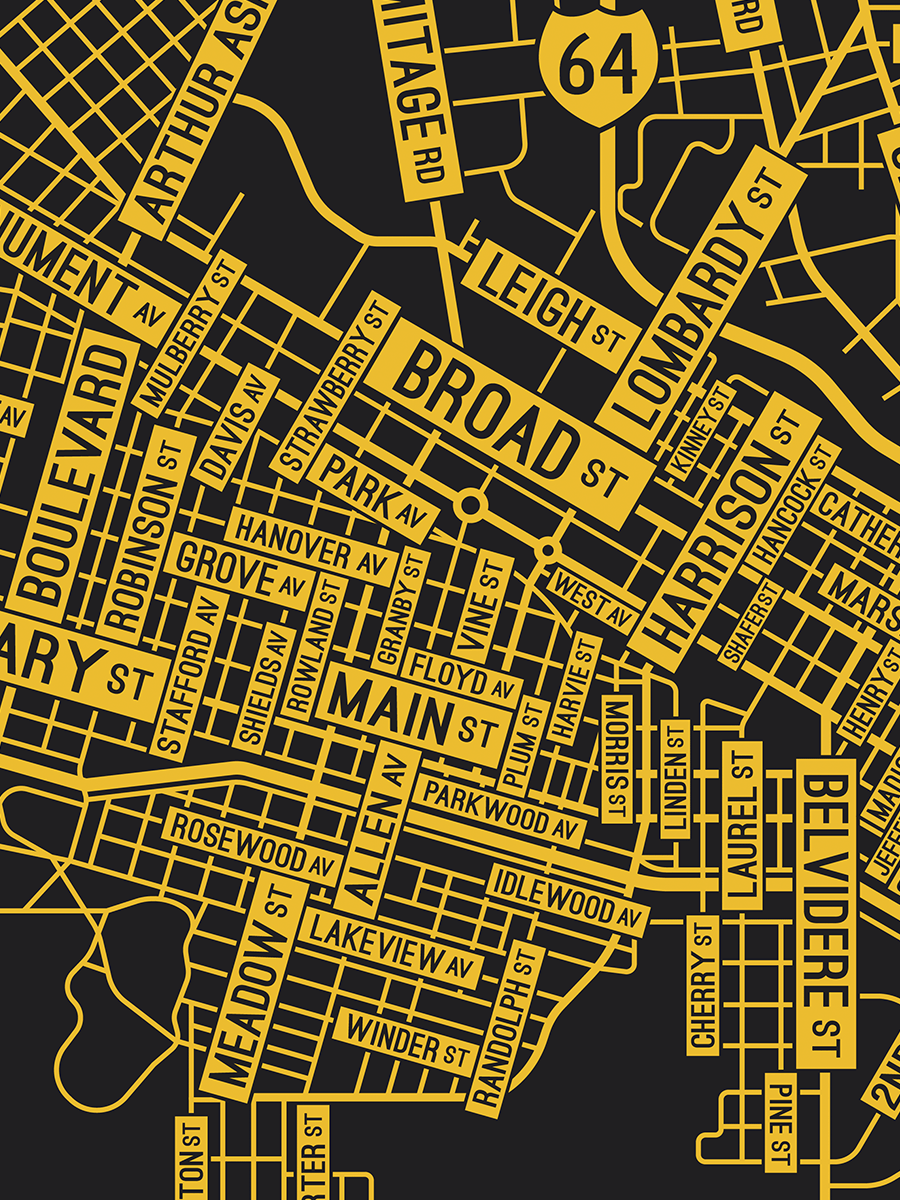 Richmond, Virginia Street Map