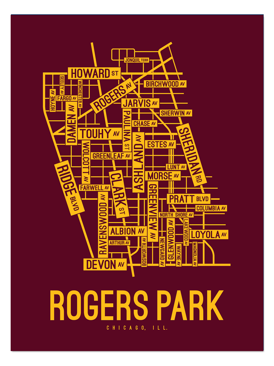 Rogers Park, Chicago Street Map