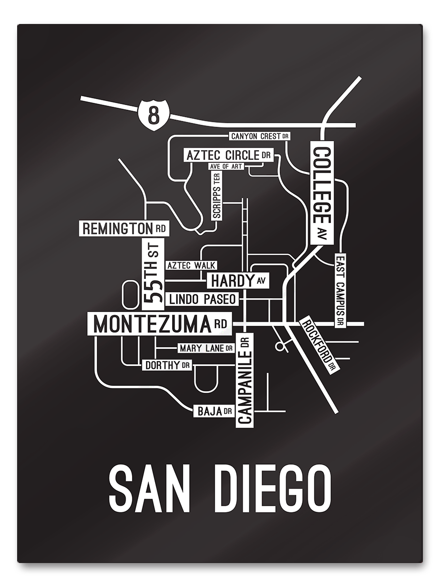 San Diego, California Street Map