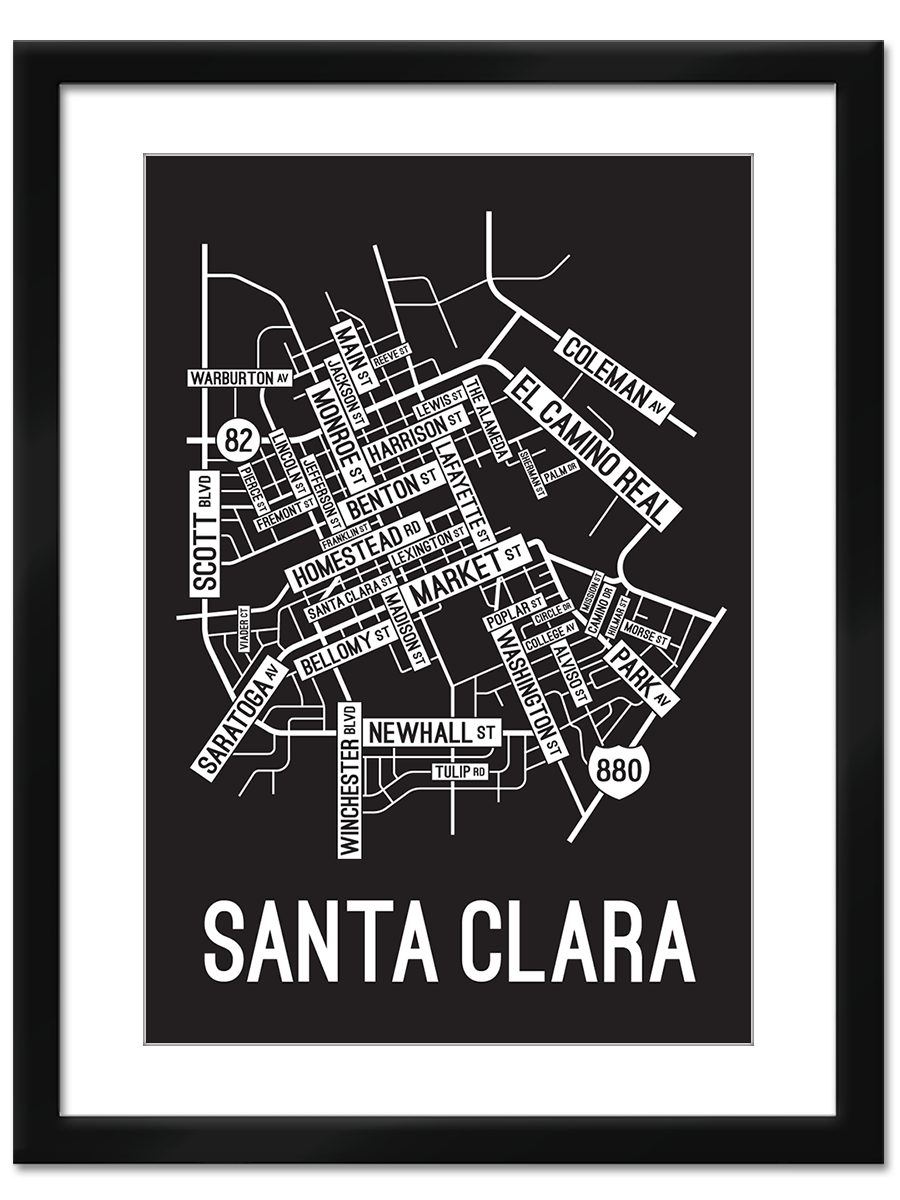 Santa Clara, California Street Map