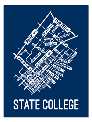 State College, Pennsylvania Street Map