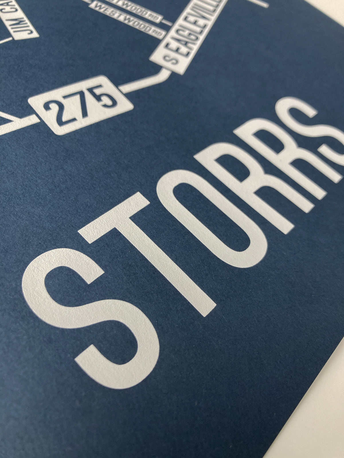 Storrs, Connecticut Street Map Screen Print - School Street Posters Storrs, Connecticut Street Map Screen Print - School Street Posters