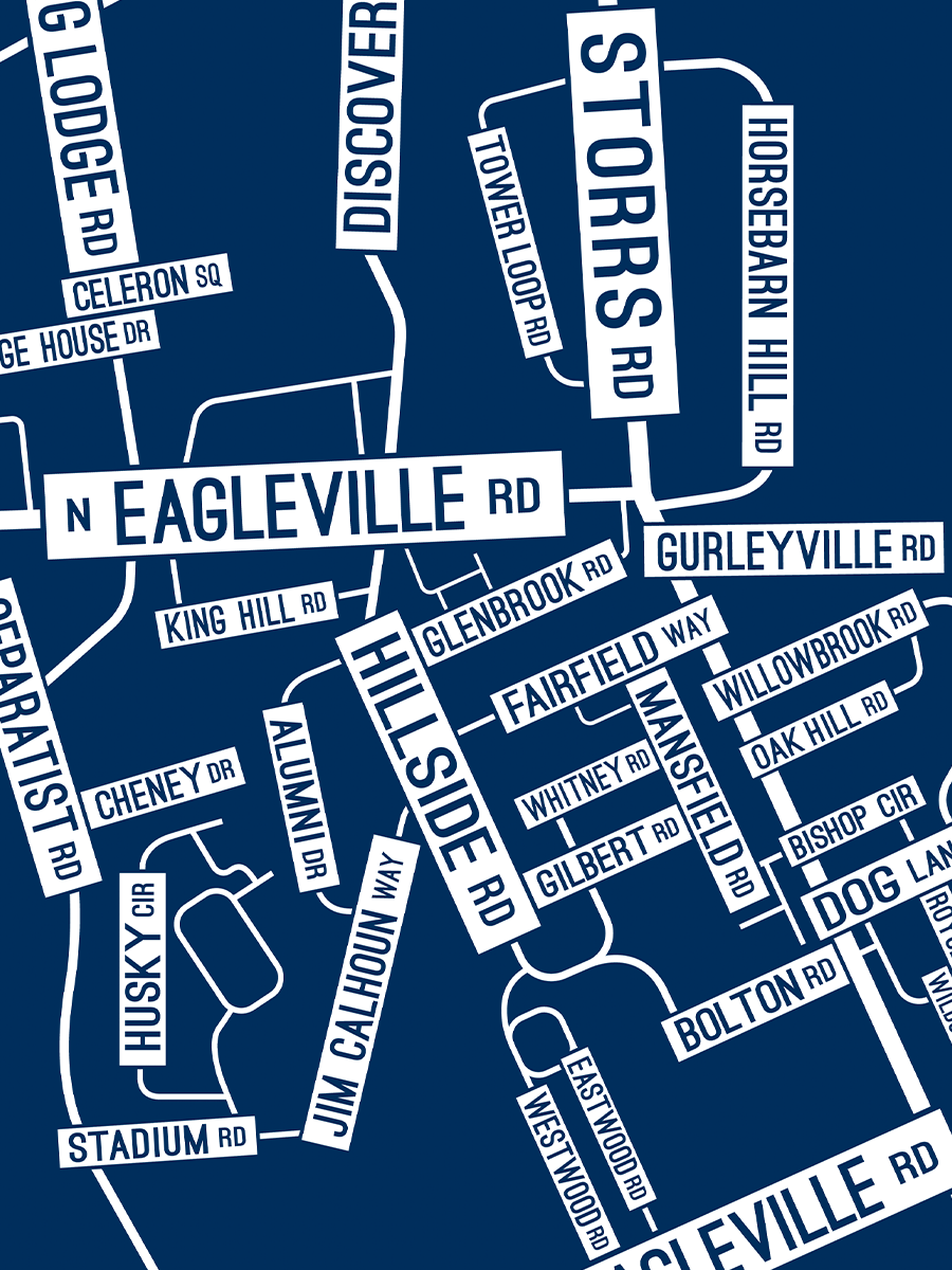 Storrs, Connecticut Street Map