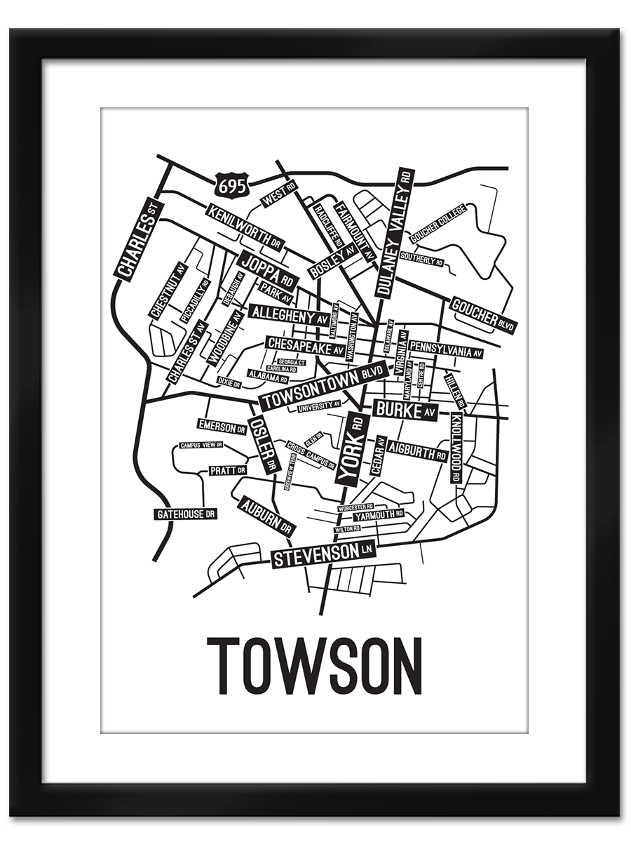 Towson, Maryland Street Map
