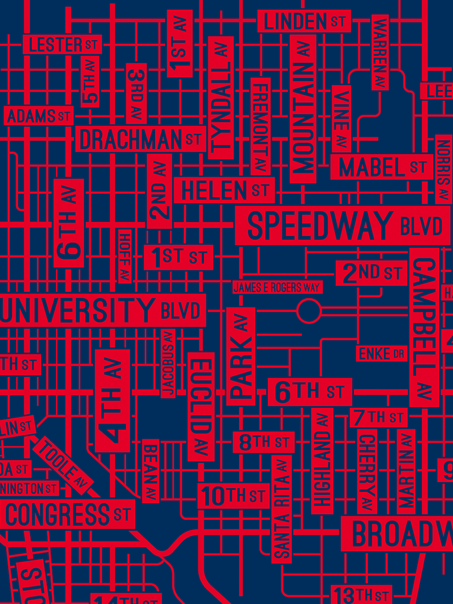 Tucson, Arizona Street Map