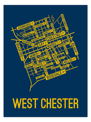 West Chester, Pennsylvania Street Map