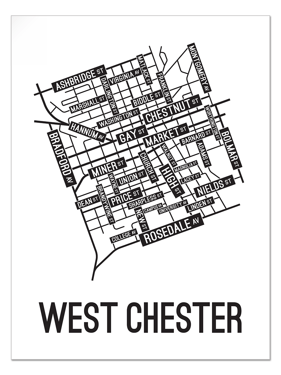 West Chester, Pennsylvania Street Map