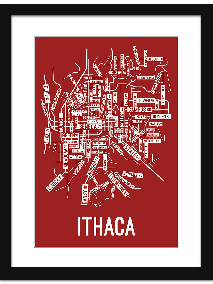 street map of ithaca new york