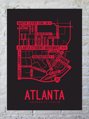 Atlanta University Center Street Map Canvas