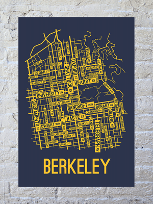 Berkeley, California Street Map Print