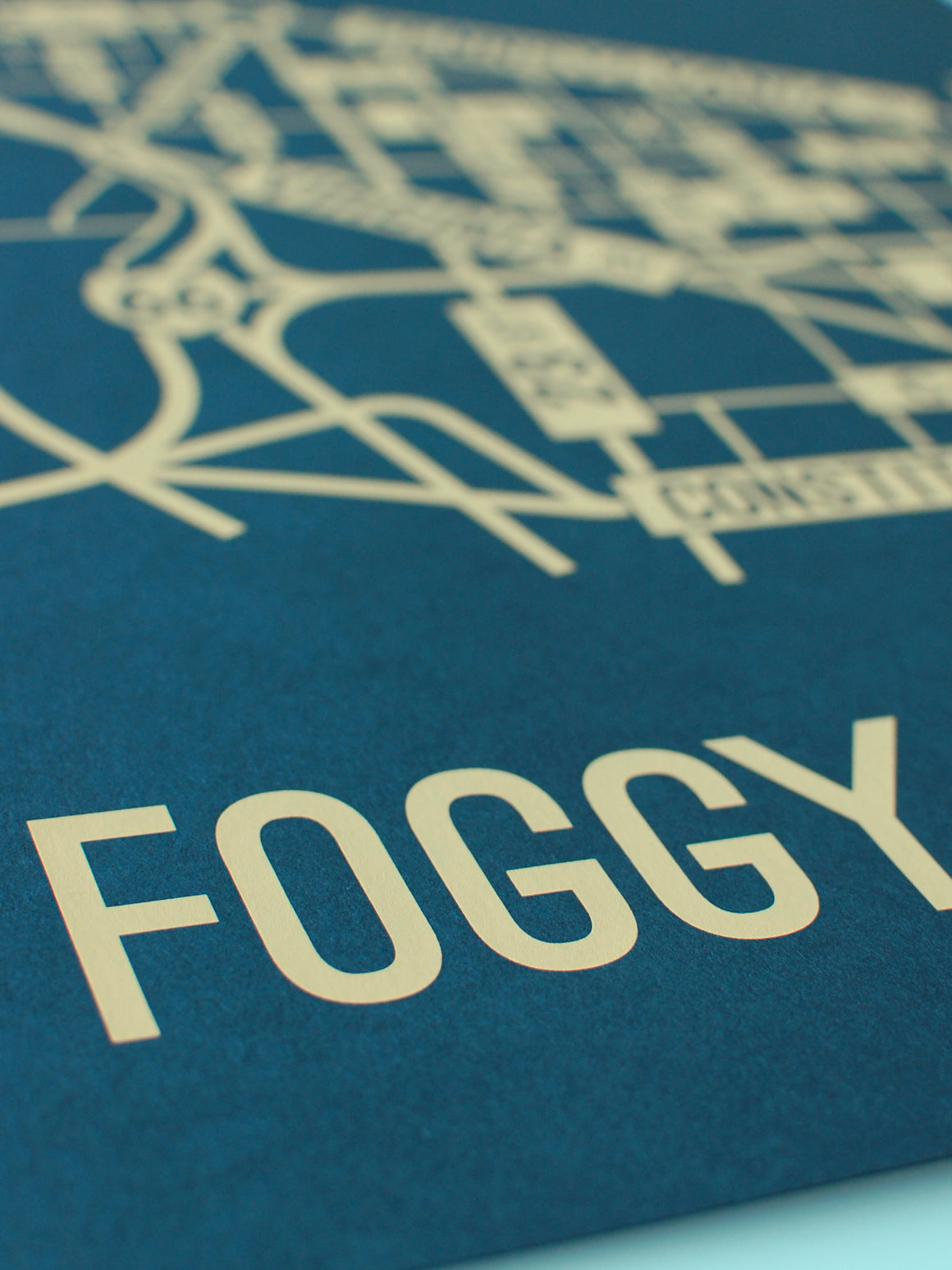 Foggy Bottom, Washington D.C. Street Map Screen Print
