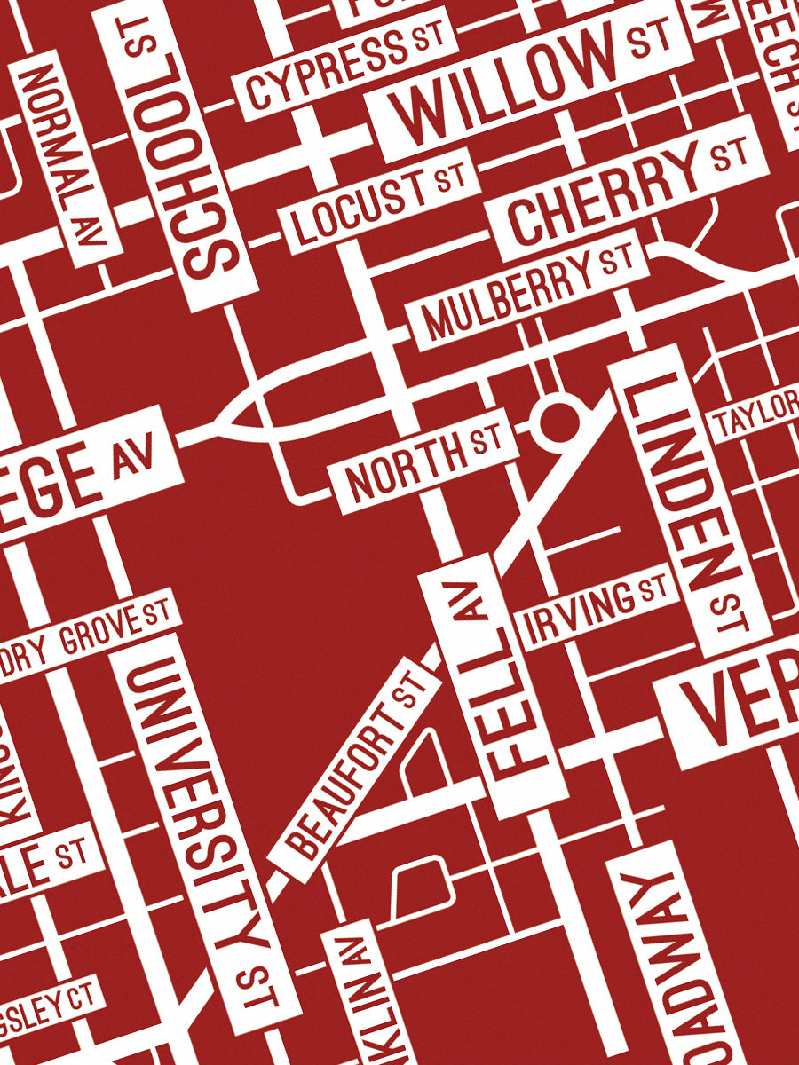 Normal, Illinois Street Map Print